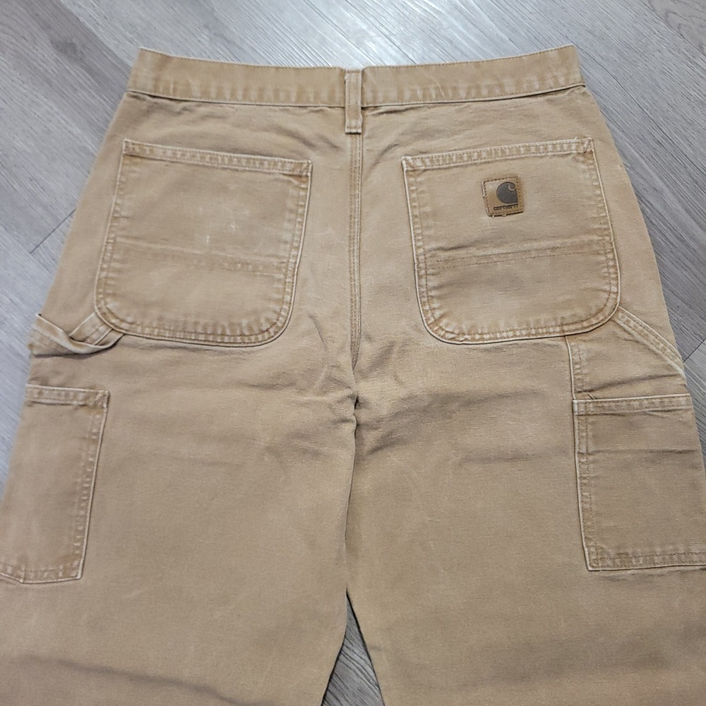 Carhartt B11 Firm Duck Work Pants Mens 31x32 Utility Dungaree Fit Canvas Brown